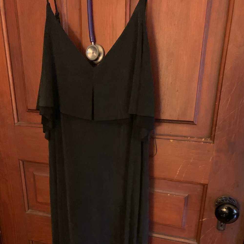 Anthro black modal midi dress